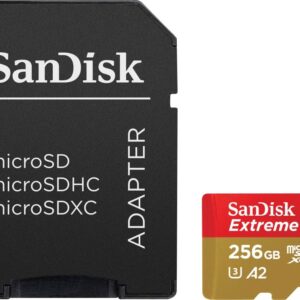 SanDisk Speicherkarte "Extreme microSDXC™-UHS-I-Karte", bunt (rot, goldfarben), 256 GB, Speicherkarten, Speicherkarte