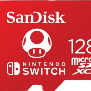 SanDisk Speicherkarte "microSDXC für Nintendo Switch 128GB", rot, 128 GB, Speicherkarten, U3/UHS-I/Cl.10/R100/W90, Speicherkarte