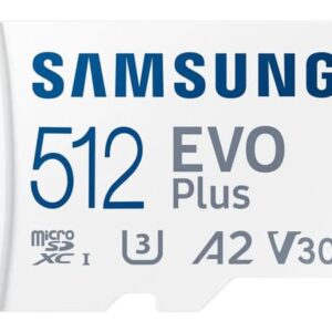 Samsung EVO Plus MB-MC512SA - Flash-muistikortti (microSDXC-SD-sovitin mukana) - 512 GB