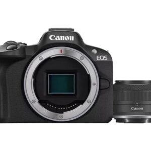 Canon EOS R50, Black + RF-S 18-45mm F4.5-6.3 IS STM Kit, 24,2 MP, 6000 x 4000 pikseliä, CMOS, 4K Ultra HD, Kosketusnäyttö, Musta