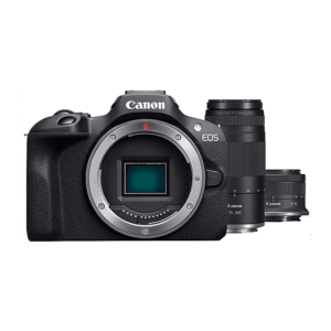 Canon FOTOCAMERA MIRRORLESS EOS R100 + obiettivi 18-45mm F4.5-6.3 IS STM RF 75-300mm F4.0-5.6