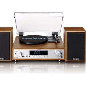 Lenco MC-160WD, Hihnakäyttöinen levysoitin, Ohje, Puu, Puu, 33,45,78 RPM, DC-moottori