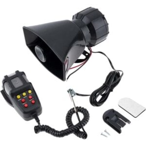 SNQ Police Siren Speaker 7 Sounds Amplifier Car Alarm with Microphone 12V 100W PA Emergency Speaker System Alarm Siren