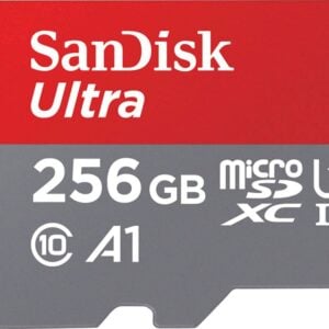 SanDisk Speicherkarte "Ultra microSDXC", grau (grau, rot), 256 GB, Speicherkarten, Adapter, Speicherkarte