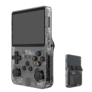 Deluxe Pelikonsoli R36S Retro Video Handheld Game Console 64G ja 1500 Classic Gamesille, musta