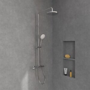 Villeroy und Boch Villeroy & Boch Universal Showers Duschsystem TVS10900200061 mit Thermostat, Wandmontage, chrom