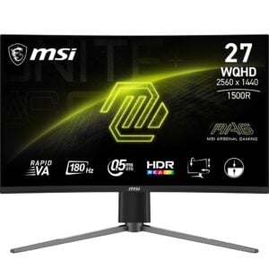 MSI Curved-Gaming-Monitor "MAG 27CQ6PF", Energieeffizienz: F, schwarz, B:61,5cm H:36cm T:9cm, Monitore, 3 Jahre Herstellergarantie, höhenverstellbar, Curved-Gaming-Monitor