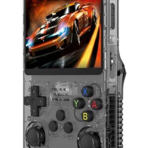 Ei ole määritelty Pelikonsoli R36S Retro Handheld Video Game Console Linux System 3.5 tuuman IPS-näyttö Handheld Video Player 128G Games läpinäkyvä musta