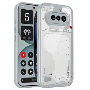 MOBILCOVERS.DK Nothing Phone (4a) Hybrid Mobil Cover - Gennemsigtig / Grå