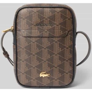 Lacoste Umhängetasche mit Logo-Print Modell 'Blend Vertical Camera Bag' in Mittelbraun, Größe 1 - men - Mittelbraun - 1