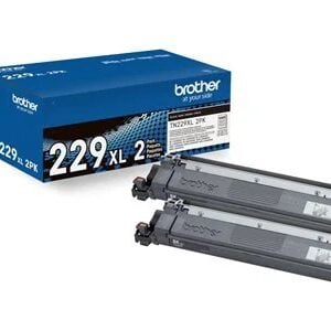 Brother TN229XL2PK Color Laser High Yield Toner Cartridge, 2 Pack - Black