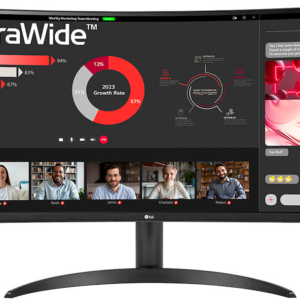 LG Curved-LED-Monitor "34WR50QK", Energieeffizienz: E, schwarz, B:80,9cm H:35,89cm T:9,15cm, Monitore, Curved-LED-Monitor