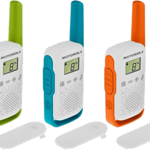 Walkie talkie - motorola Talkabout T42, Triple pack, Alcance hasta 4 Km, 16 canales, Función Scan